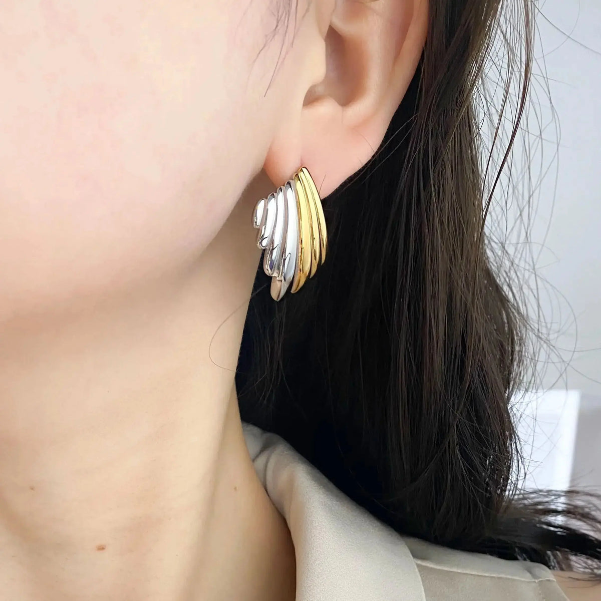 Hypoallergenic Geometric Stud Earrings for Women SORI STYLE