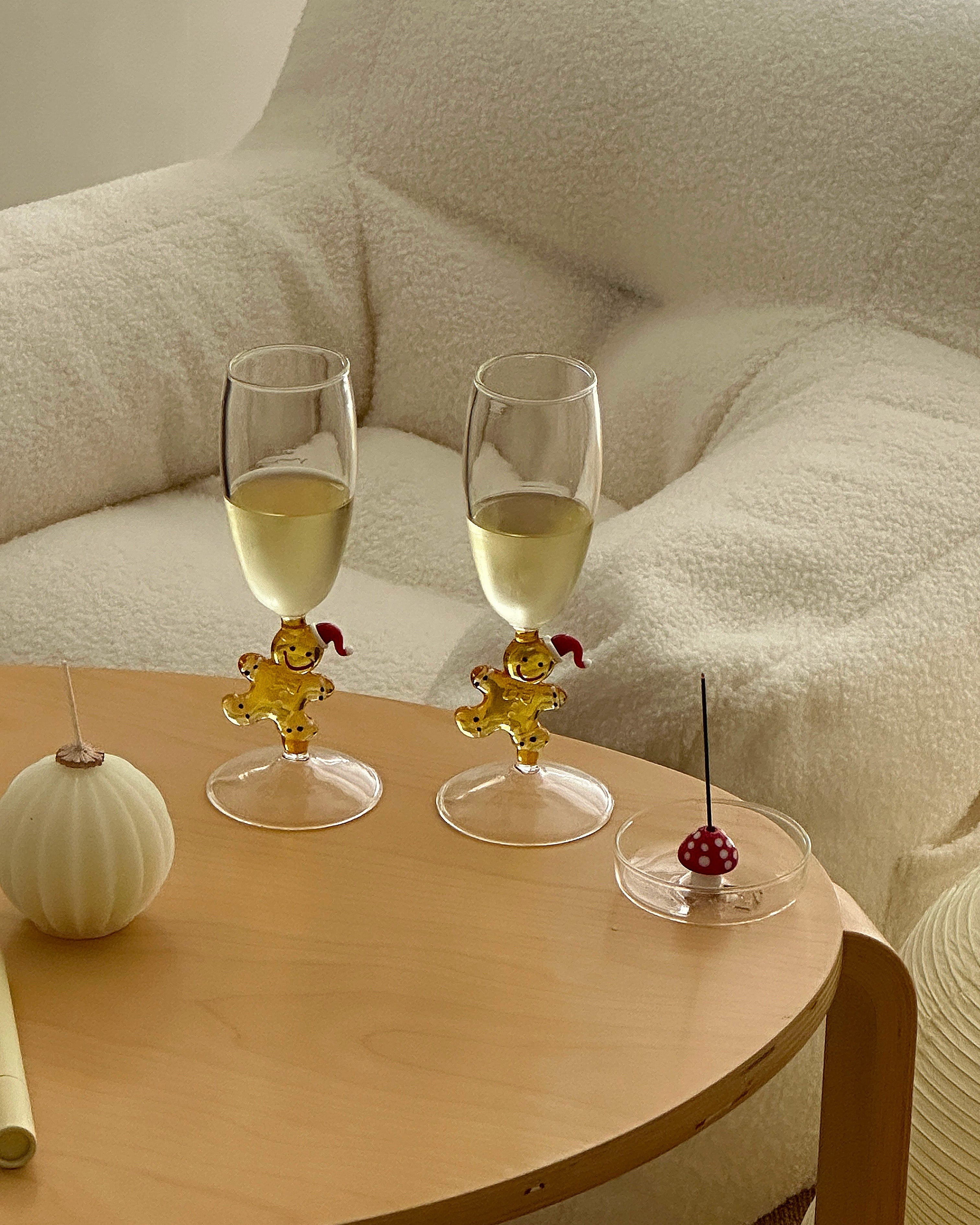 Gingerbread Champagne Glass