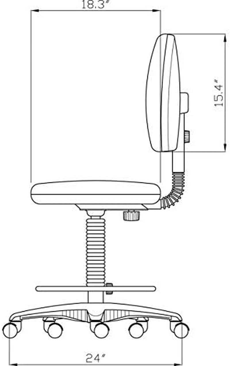 Pneumatic Adjustable Office Stool Black Multitask Ergonomic-4