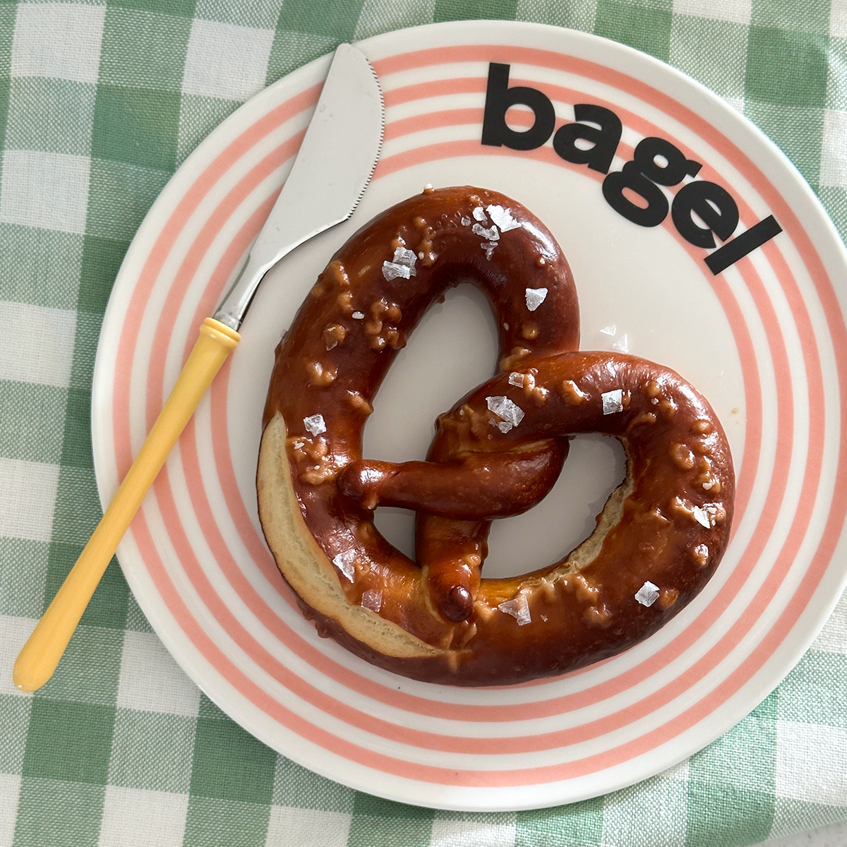 Striped Dessert Plate