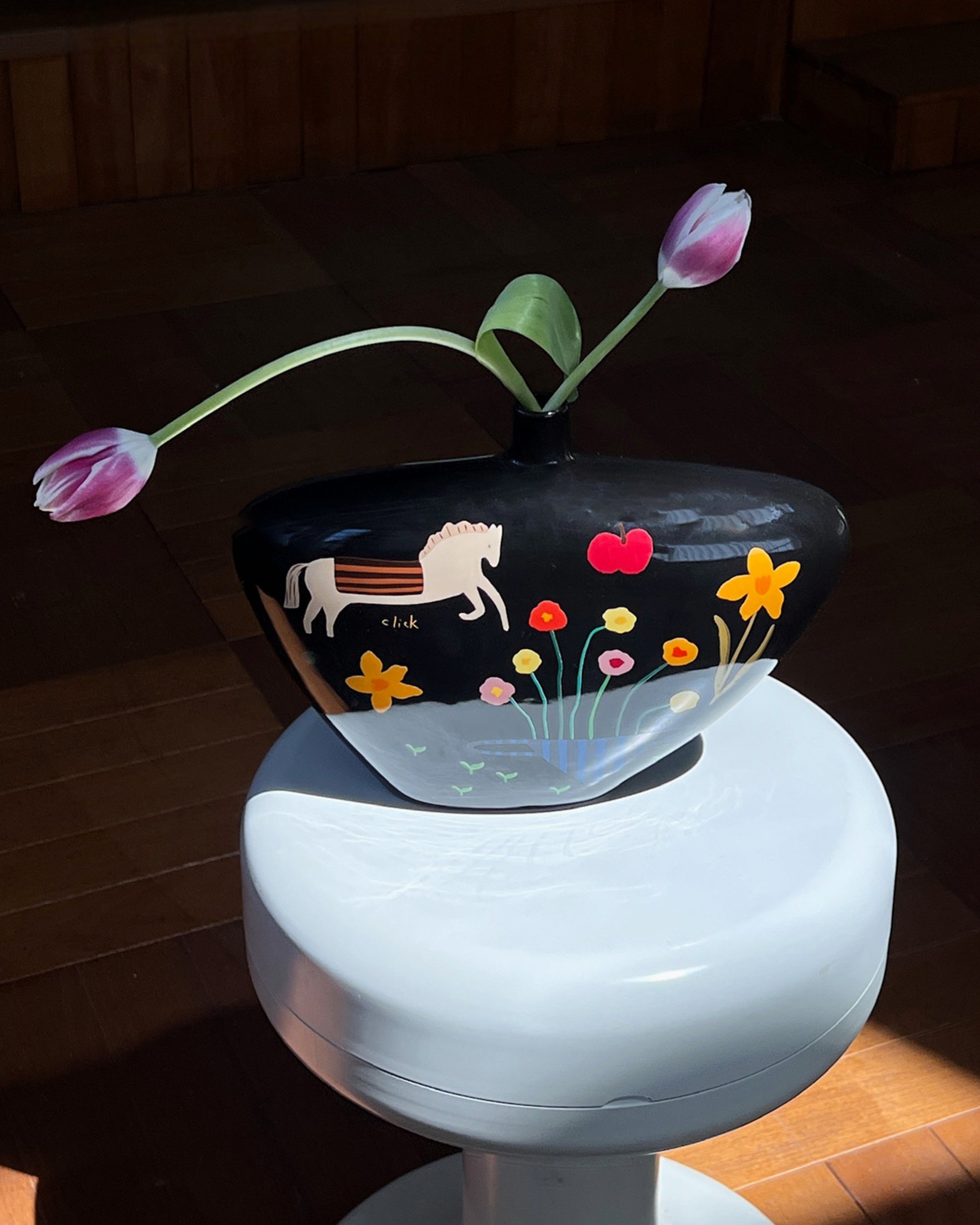 Ceramic Horse Vase