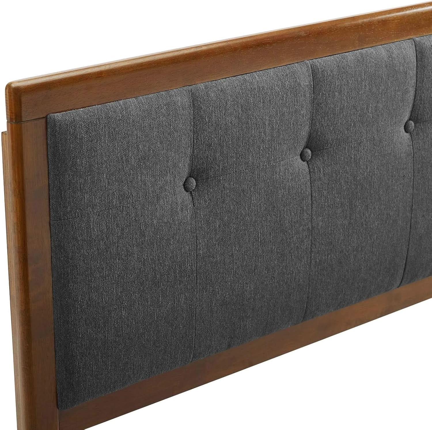 Modern Tufted Queen Headboard with Foam Padding-4