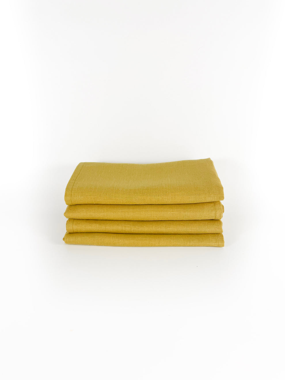 Mustard Yellow Linen Napkin Set-2