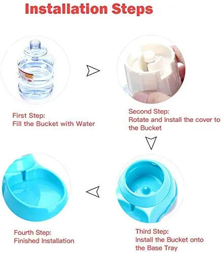 Automatic Pet Water Food Dispenser 3.5L Large Capacity Self-Dispensing Gravity Feeder Water Cat Feeding Bowl Drinking Water/Automatic Feeding Pet Supplies, Multicolor 18279