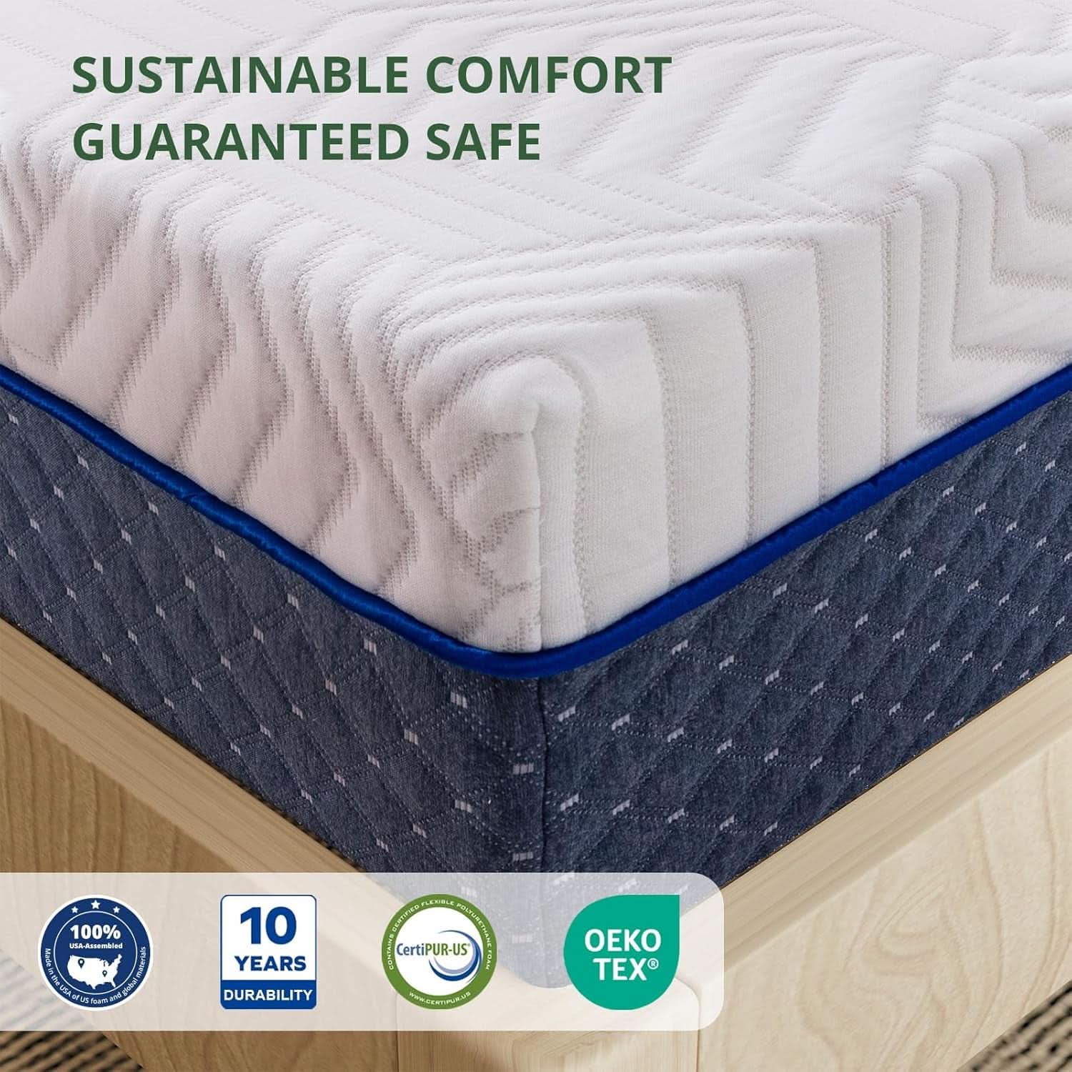 12 Inch King Size Gel Memory Foam Mattress in Box-2