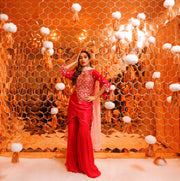 Hot Pink Sharara Set with Gota Patti Work-0