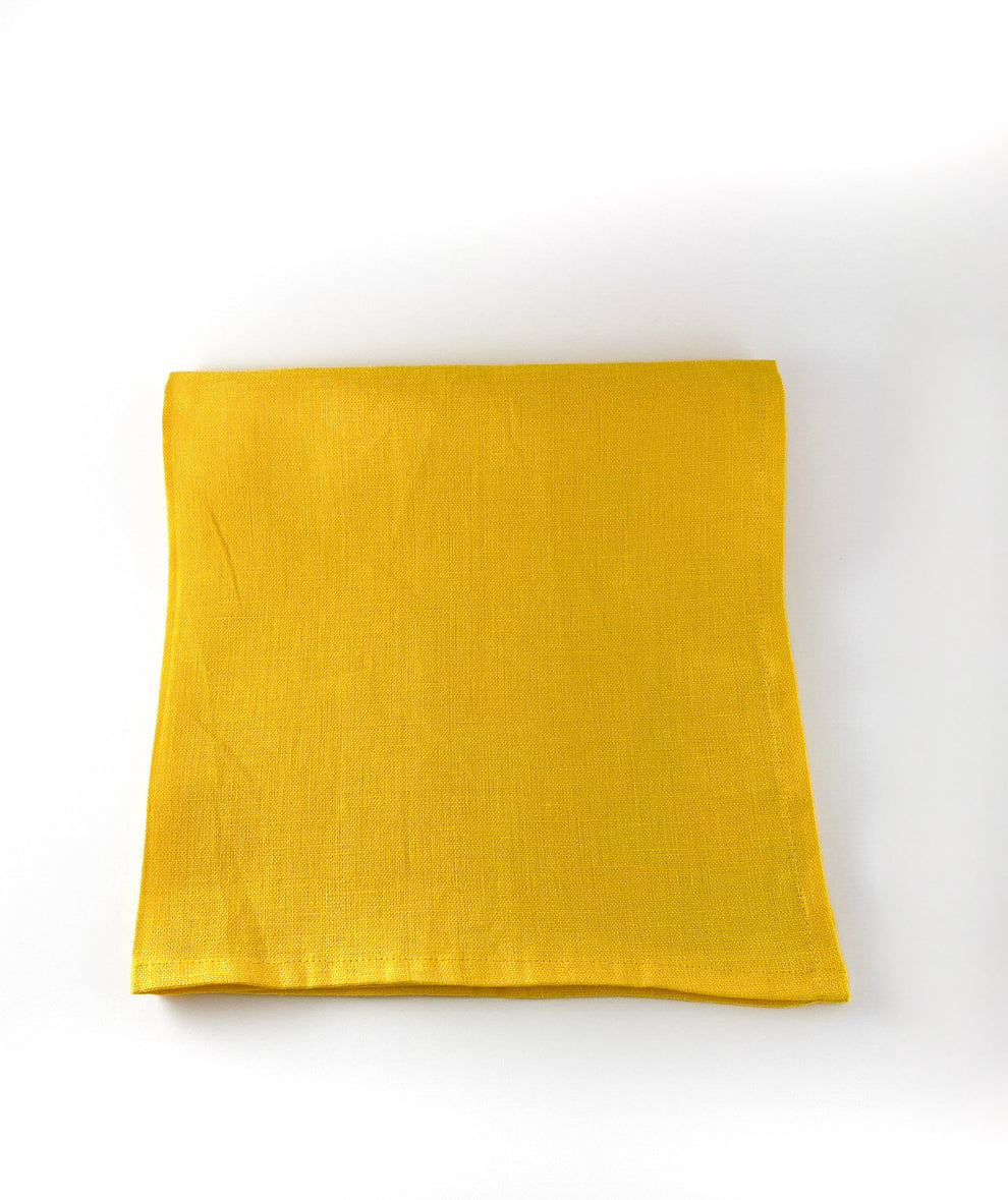 Yellow Linen Napkin Set-3