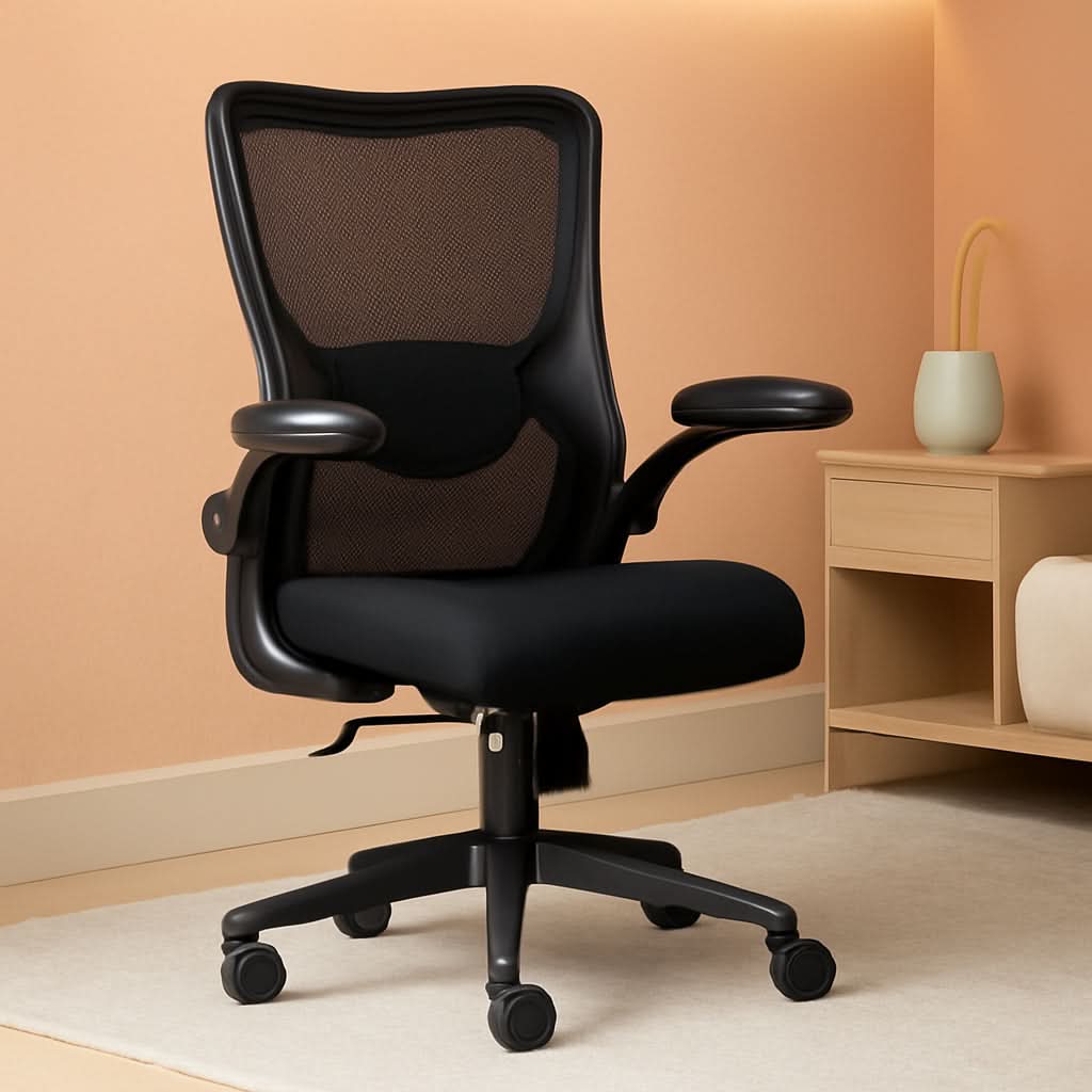 Mesh Office Chair With Adjustable Armrests And Lumbar-0