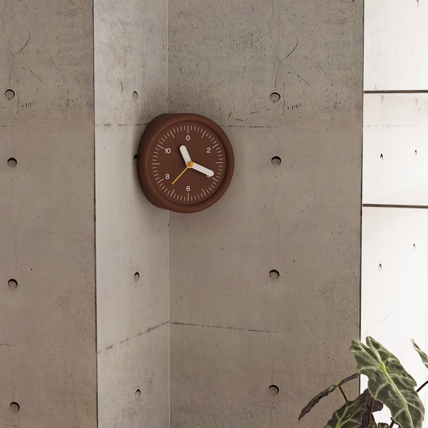 Brown Corner Clock