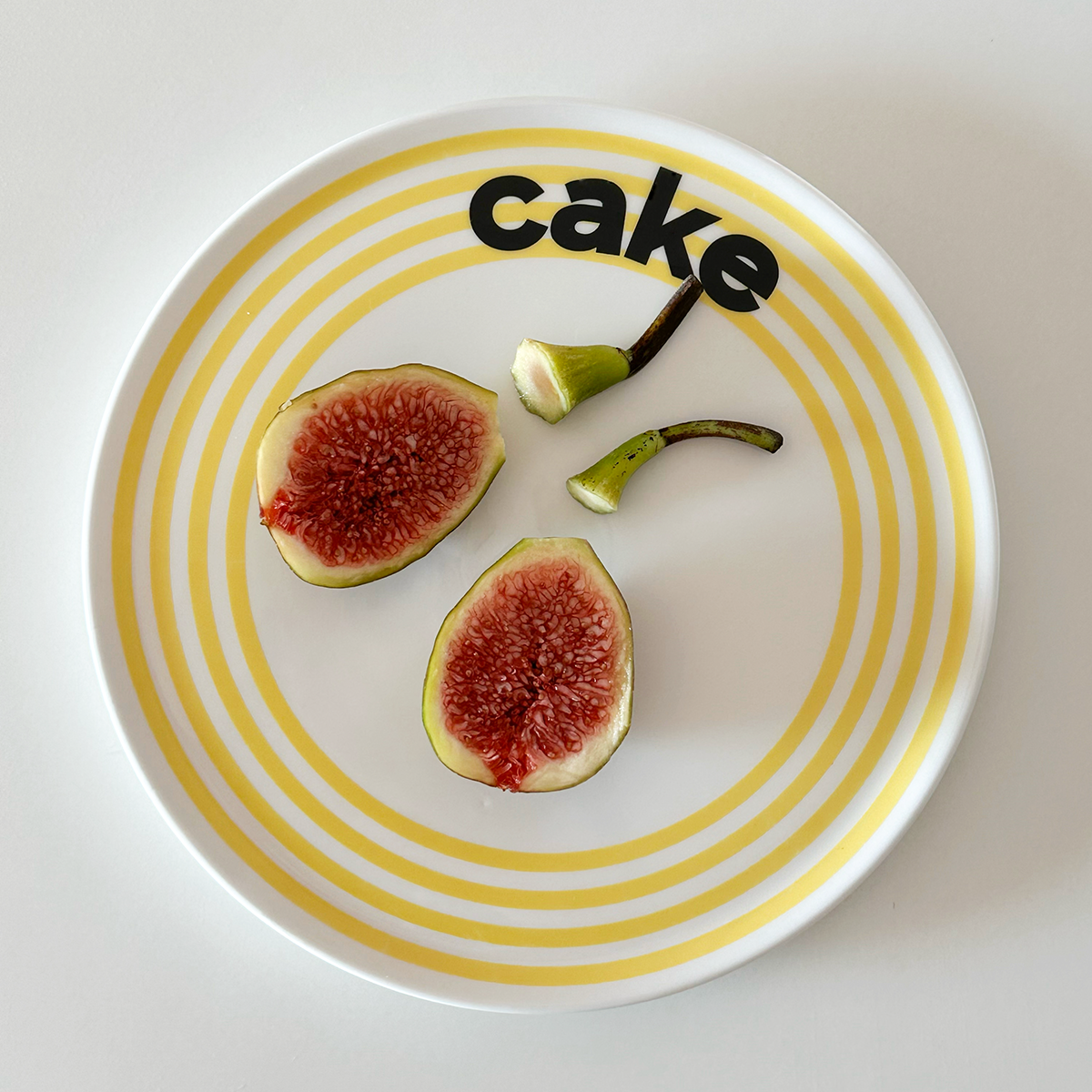 Striped Dessert Plate