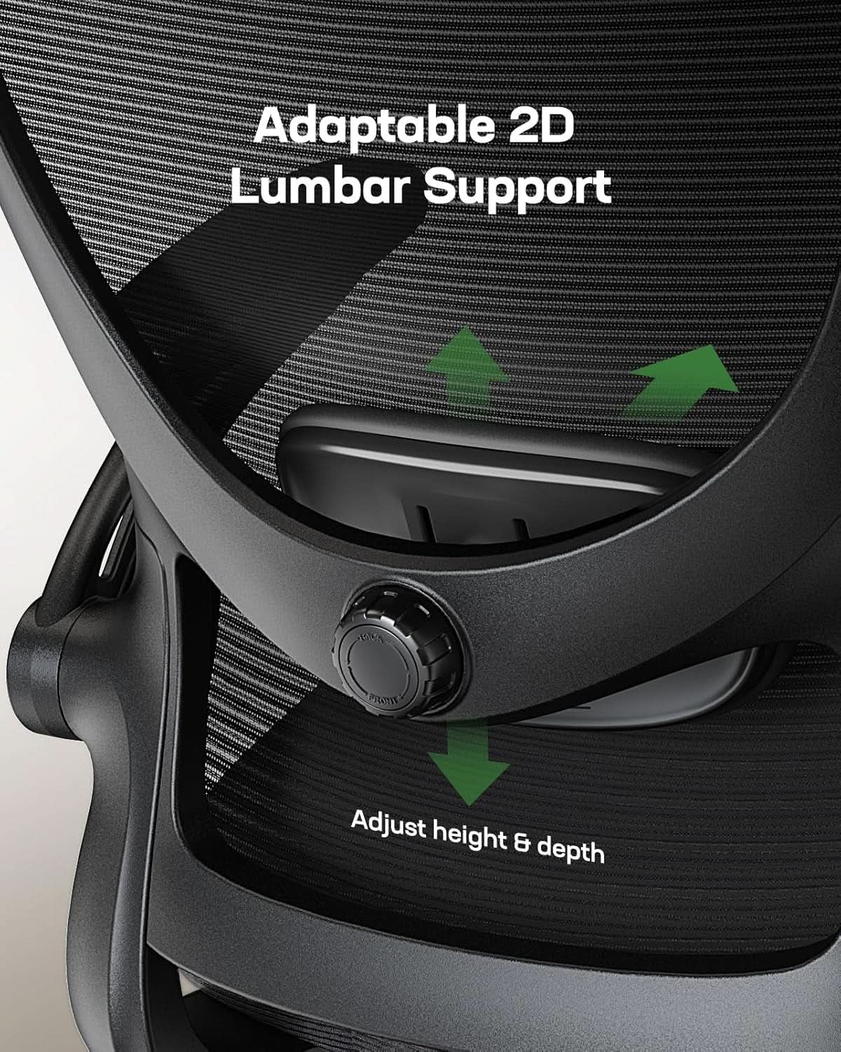 Mesh Office Chair With Adjustable Armrests And Lumbar-3