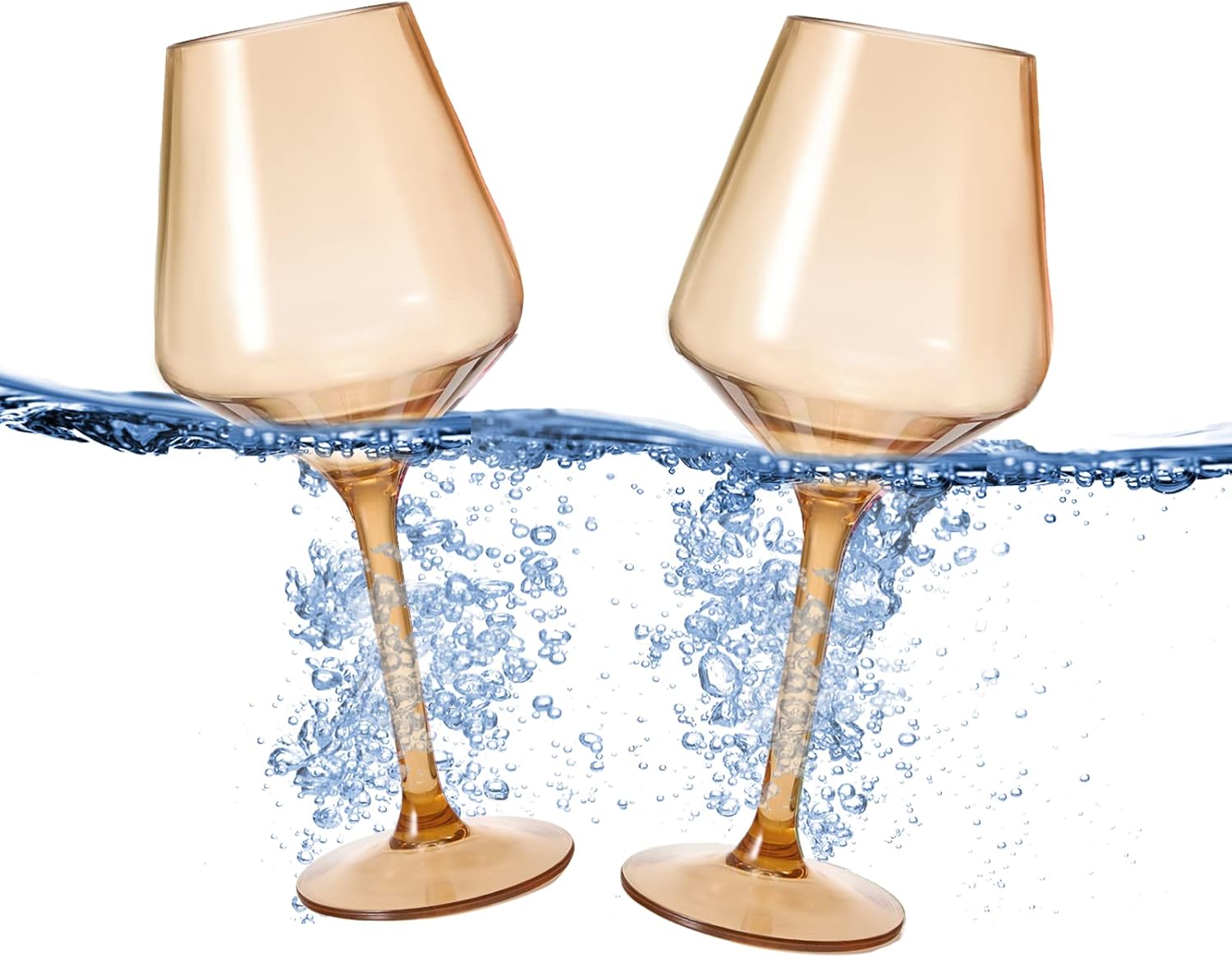 Floating Wine Glasses For Pool Set Of 2 15 Oz Shatterproof Poolside Wine Glasses Tritan Plastic Reus