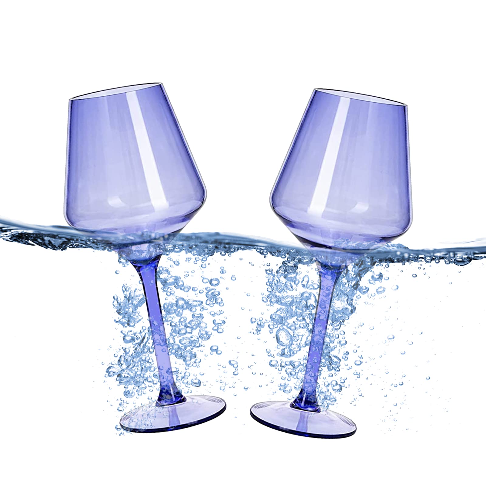 Floating Wine Glasses For Pool Set Of 2 15 Oz Shatterproof Poolside Wine Glasses Tritan Plastic Reus