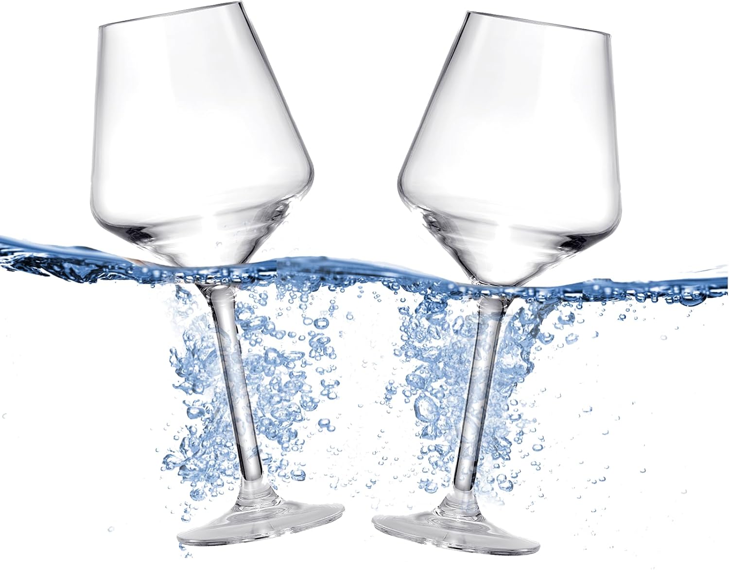 Floating Wine Glasses For Pool Set Of 2 15 Oz Shatterproof Poolside Wine Glasses Tritan Plastic Reus