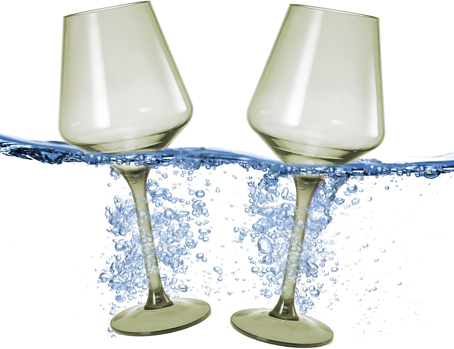 Floating Wine Glasses For Pool Set Of 2 15 Oz Shatterproof Poolside Wine Glasses Tritan Plastic Reus