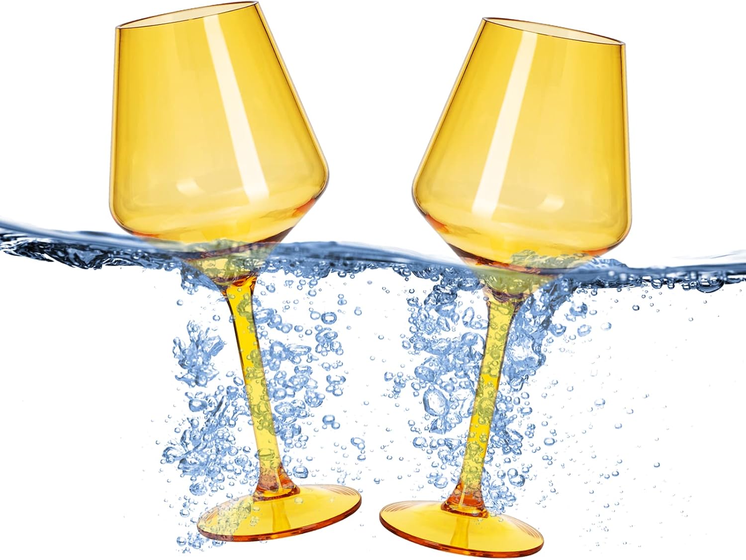 Floating Wine Glasses For Pool Set Of 2 15 Oz Shatterproof Poolside Wine Glasses Tritan Plastic Reus