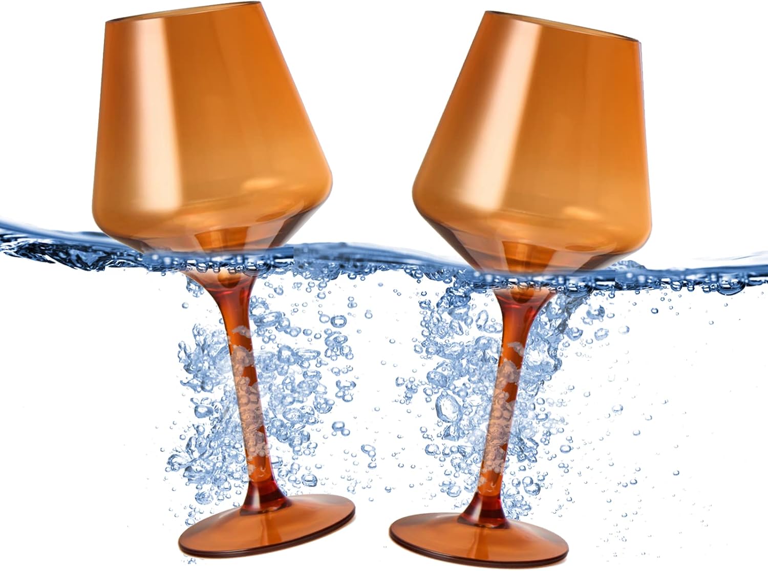 Floating Wine Glasses For Pool Set Of 2 15 Oz Shatterproof Poolside Wine Glasses Tritan Plastic Reus