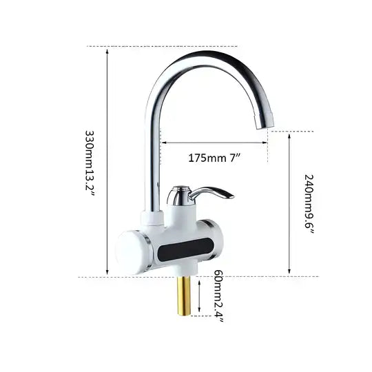 Instant Water Heater Electric Faucet Kitchen/Bathroom Hot Water Heating Tap Tankless