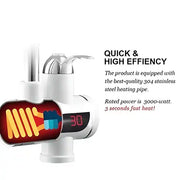 Instant Water Heater Electric Faucet Kitchen/Bathroom Hot Water Heating Tap Tankless