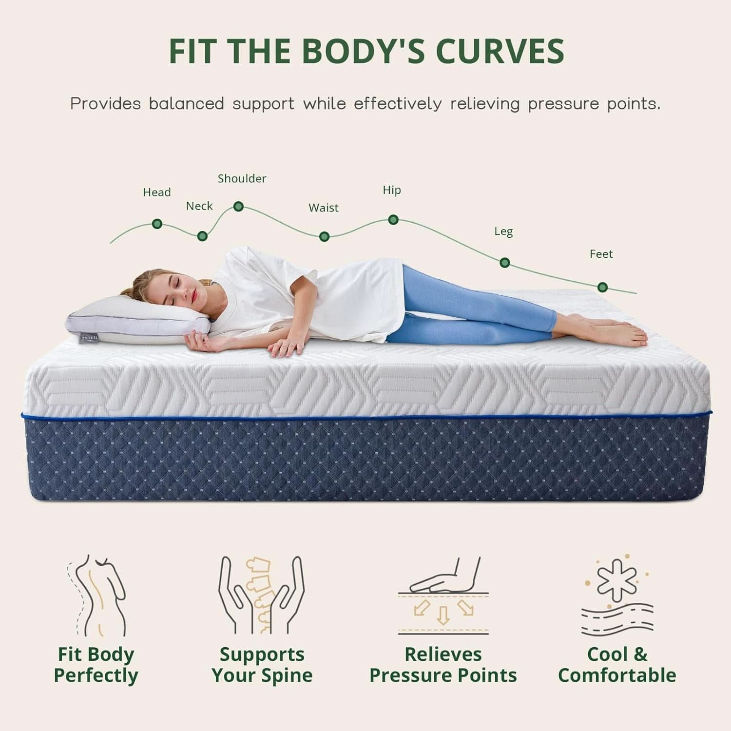 12 Inch King Size Gel Memory Foam Mattress in Box-4