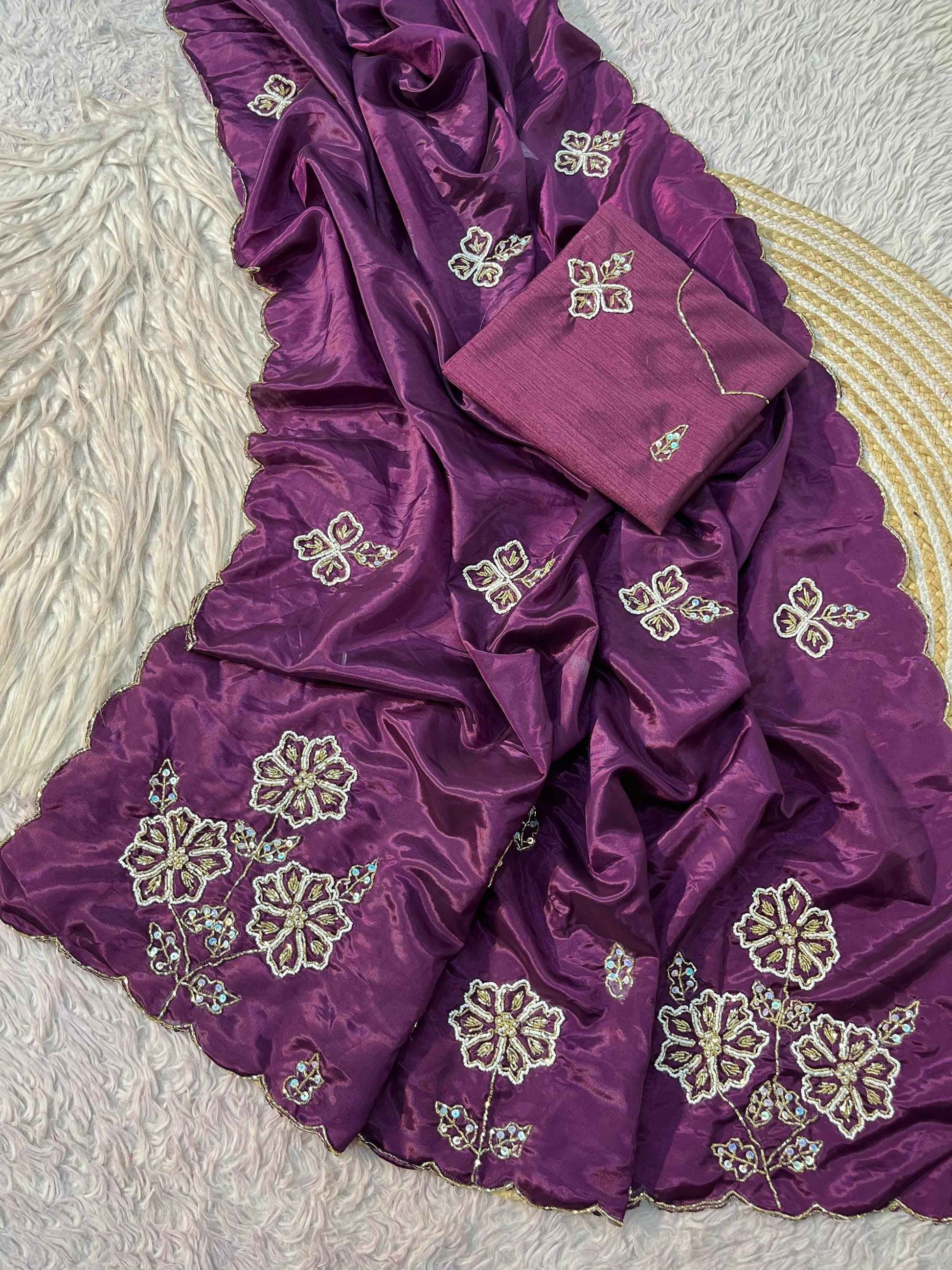 JamuniRoop Khatli Handcrafted Silk Saree Ganpati