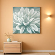 Abstract Floral Canvas Wall Art 36x24In Seafoam Green-0