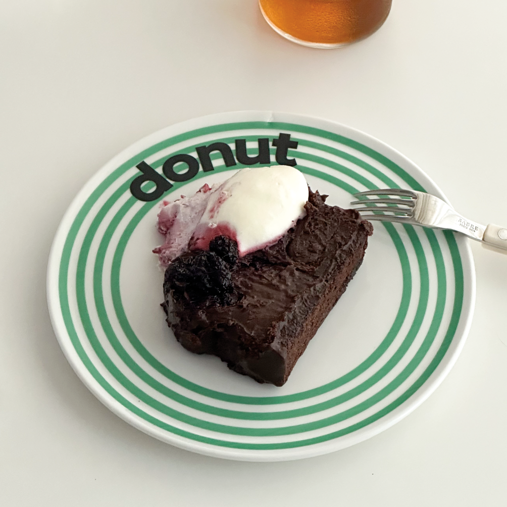 Striped Dessert Plate