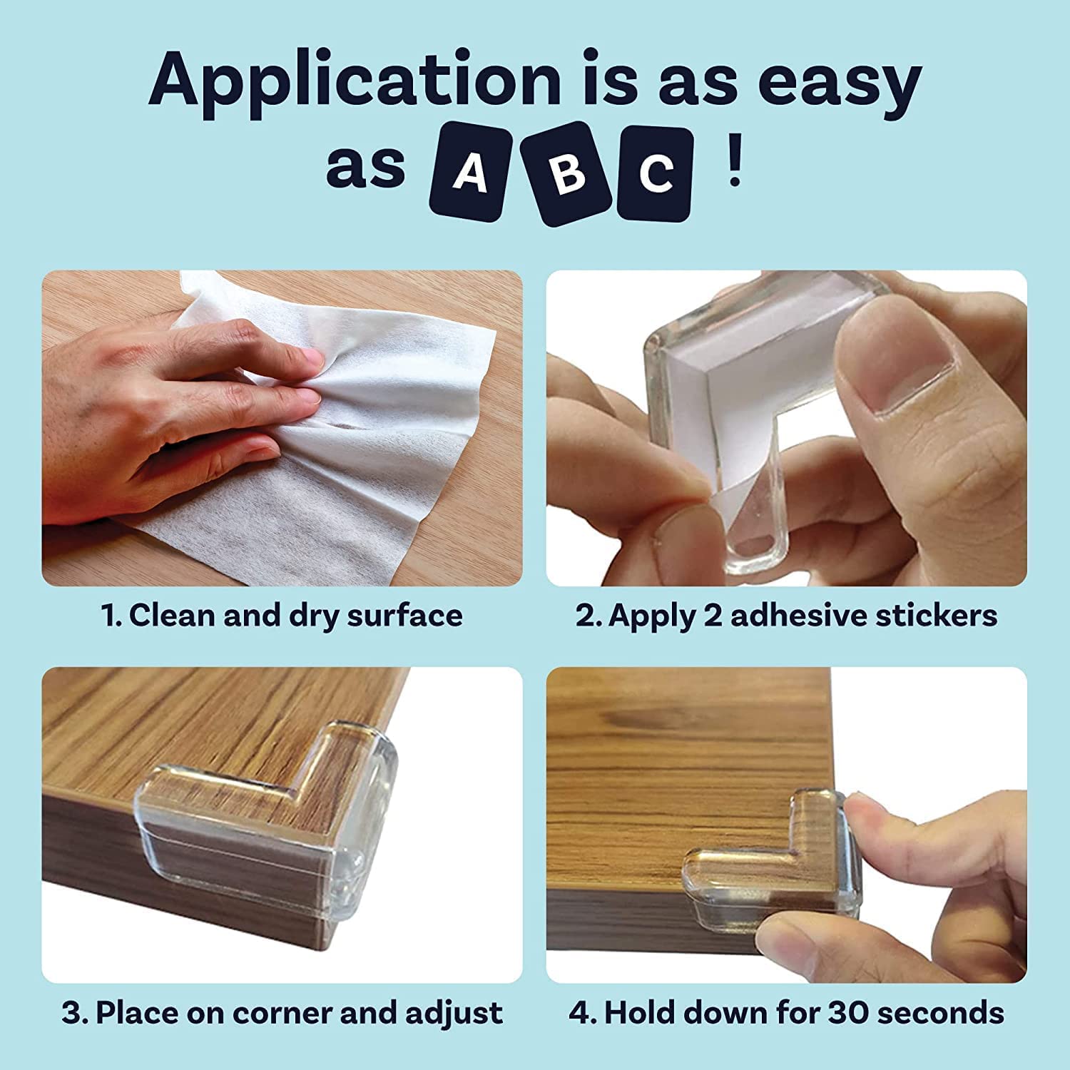 Silicon Corner Protector for Sharp Edges (Pack Of 12)
