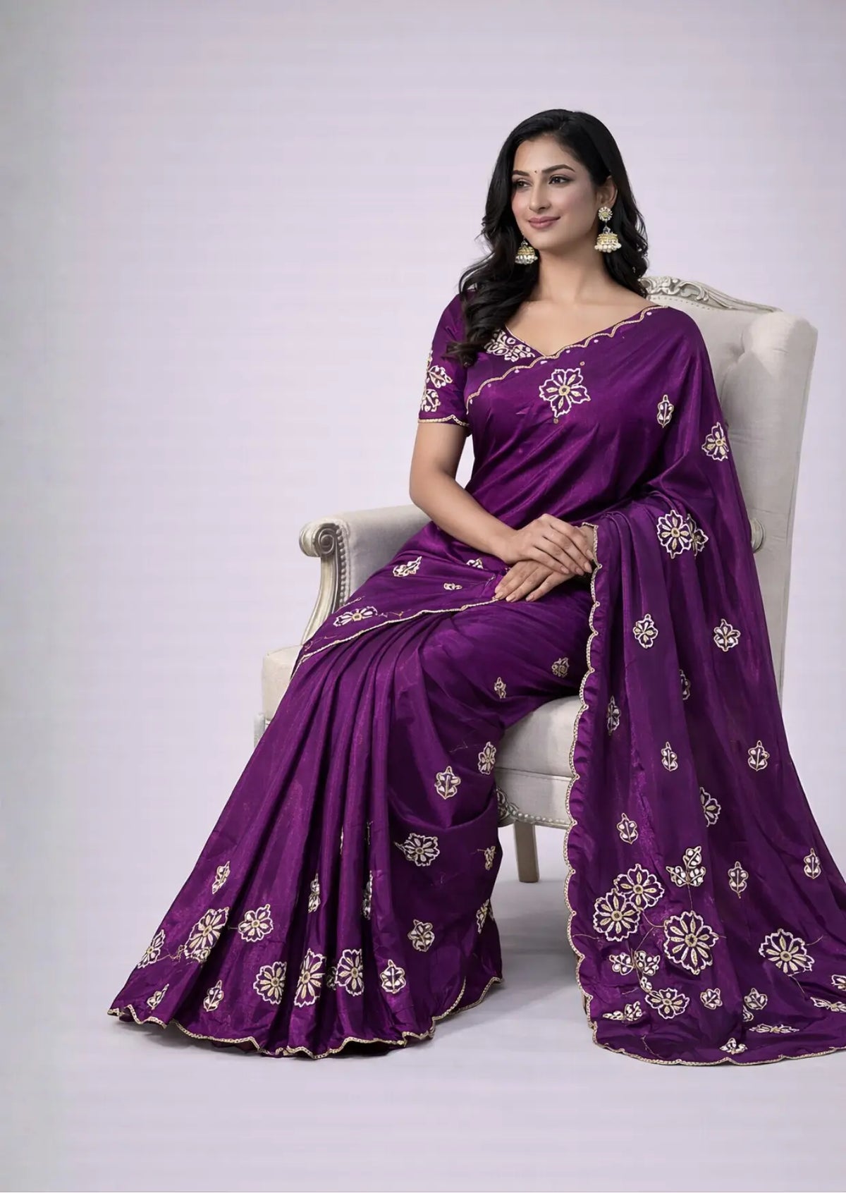 JamuniRoop Khatli Handcrafted Silk Saree Ganpati