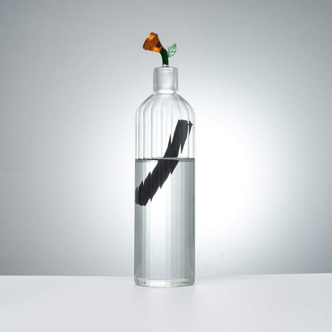 Designer Glass Carafe + 1 French Bamboo Charcoal Filter