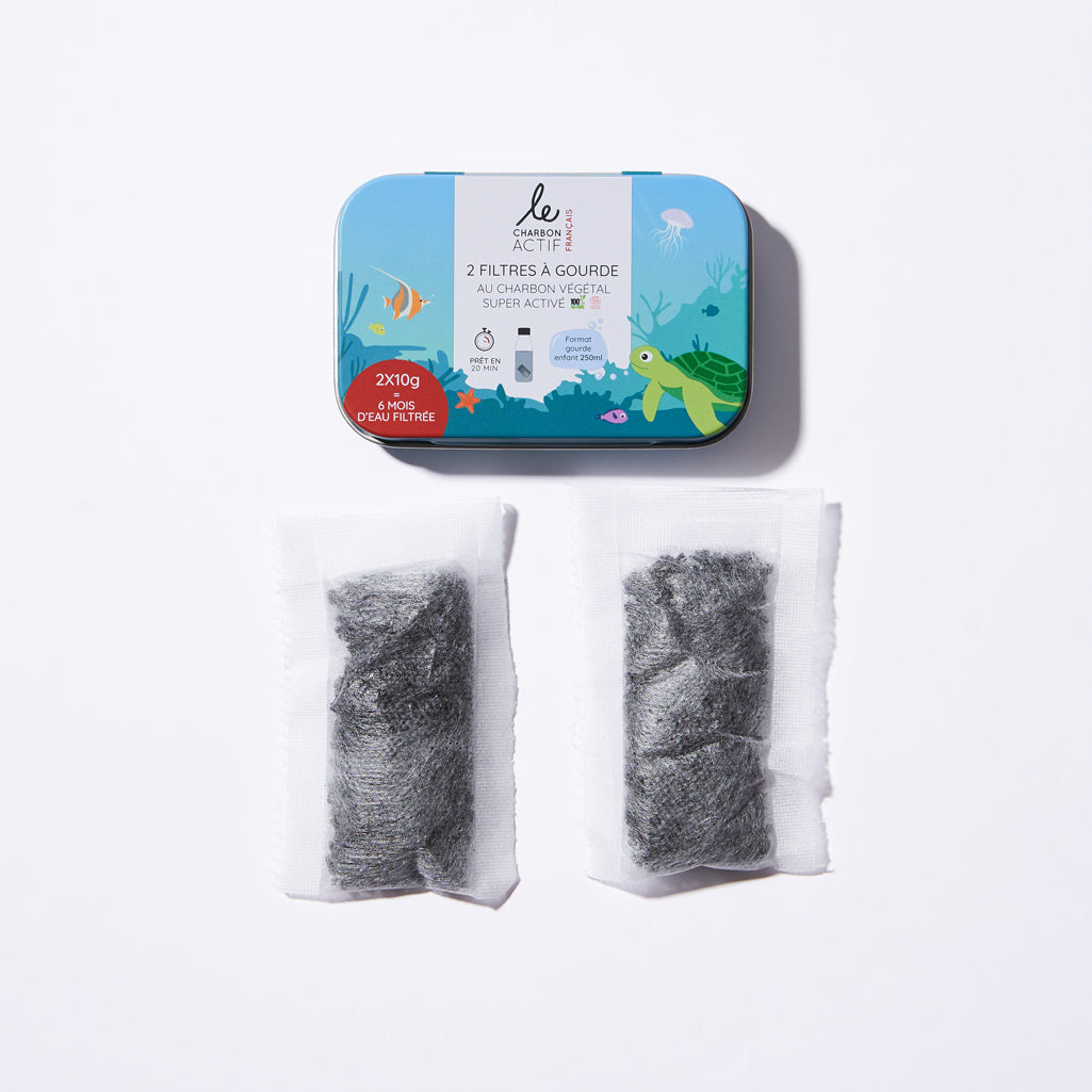 Kids Water Bottle Gift Set + Activated Charcoal Filter