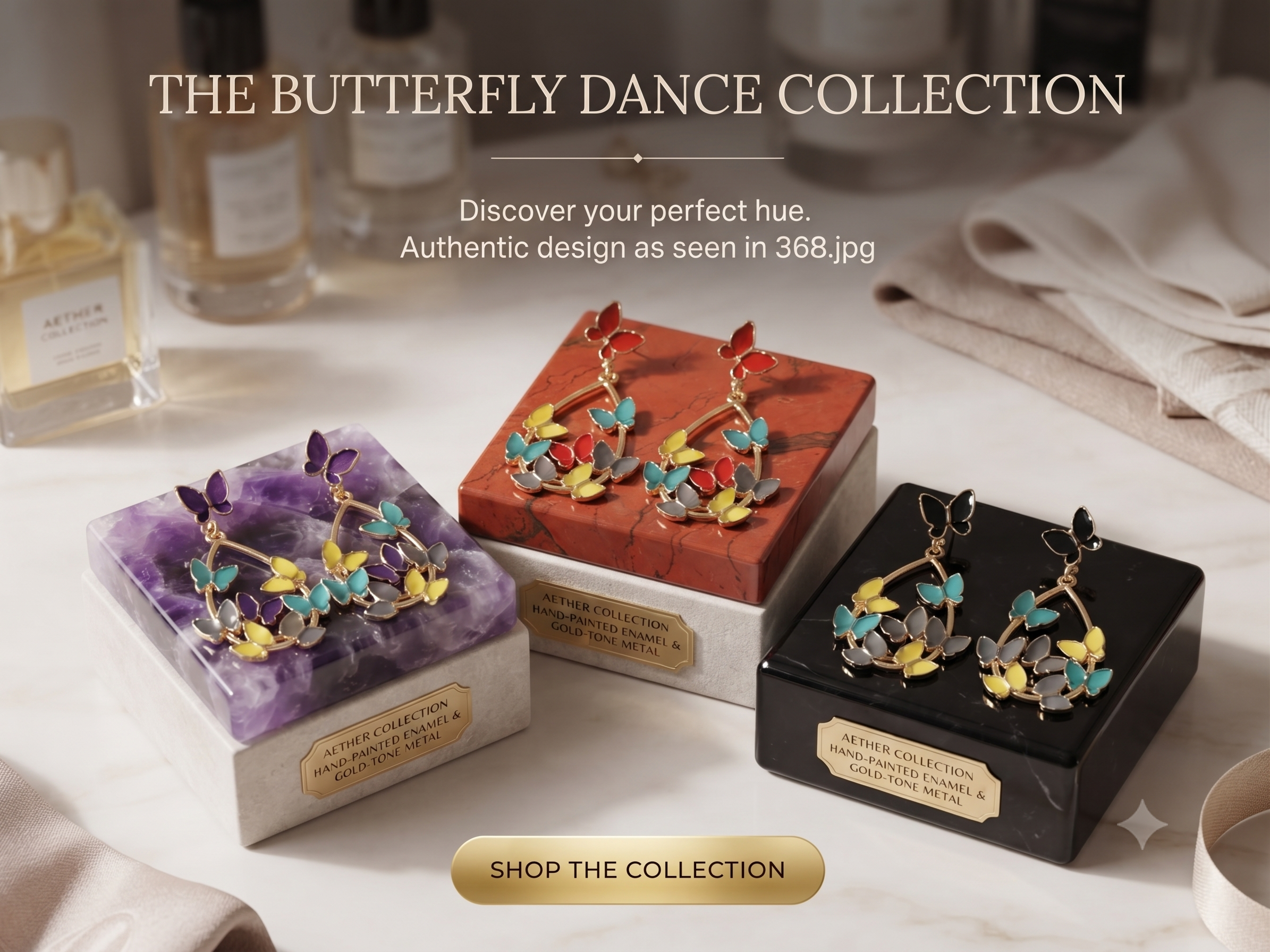 Multicolour Butterfly Chandelier Drop Earrings