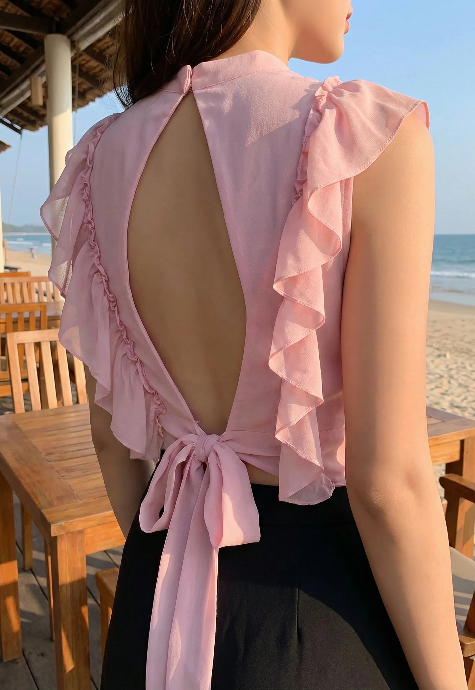 Crop Top with Hand Embroidered Tiger Motif-1