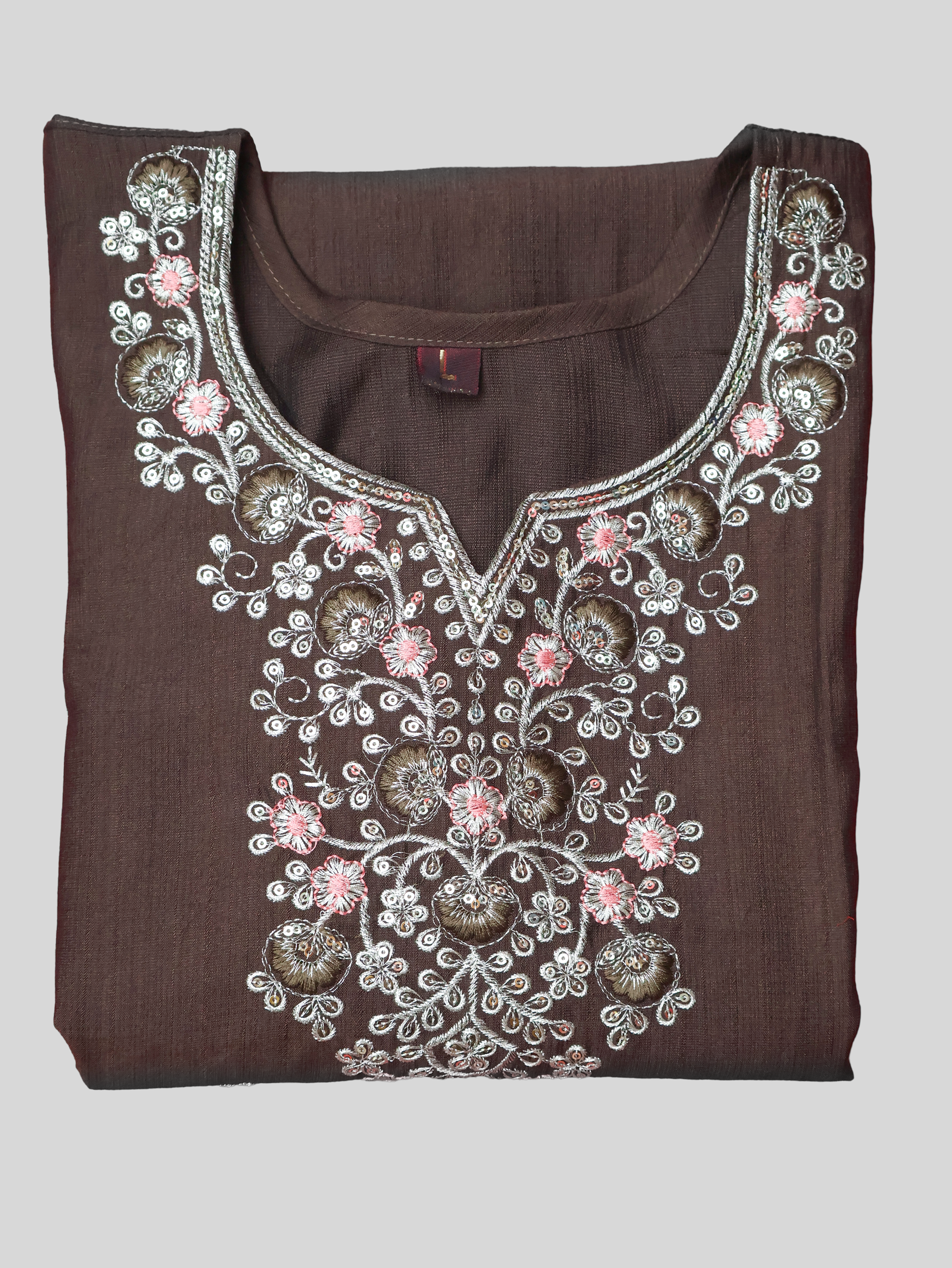 Cotton Kurti with Beautifully Embroidered Neckline-3