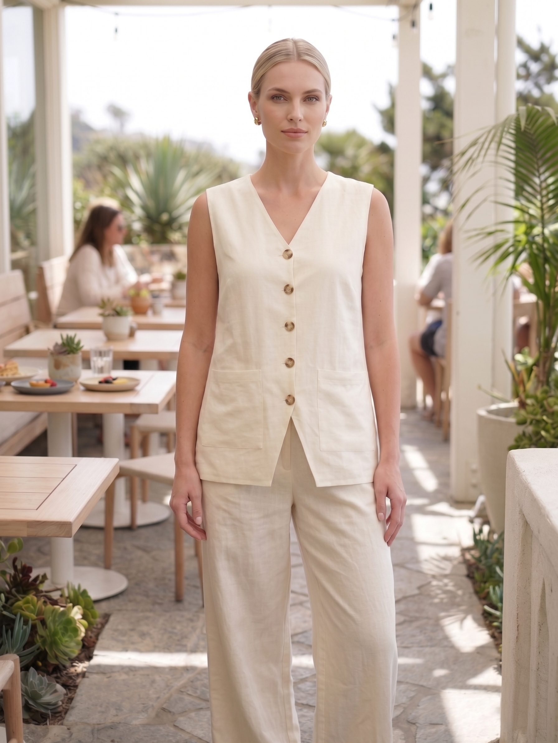 The Florence Linen Vest-1