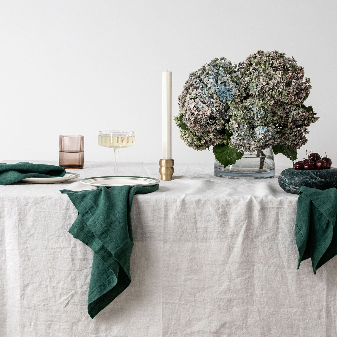 100% Linen Napkin Set Jade-1