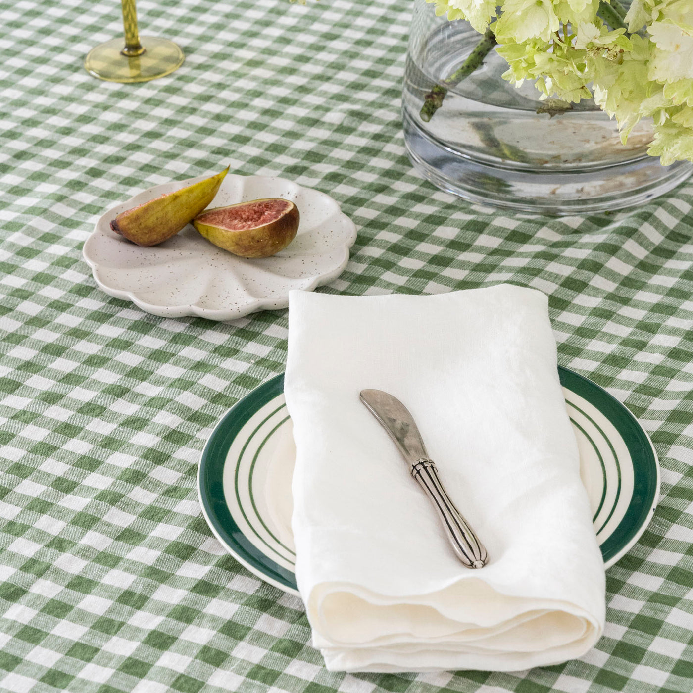 100% Linen Napkin Set Off White-3