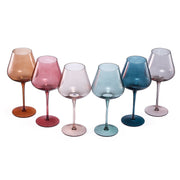 Colored Crystal Wine Glass Set Of 6 Gift For Mothers Day Her Wife Mom Friend Large 20 Oz Glasses Uni