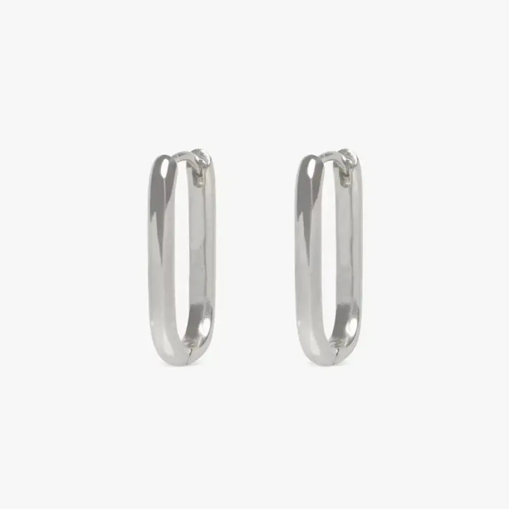 Minimalist Huggie Square Hoop Earrings SORI STYLE