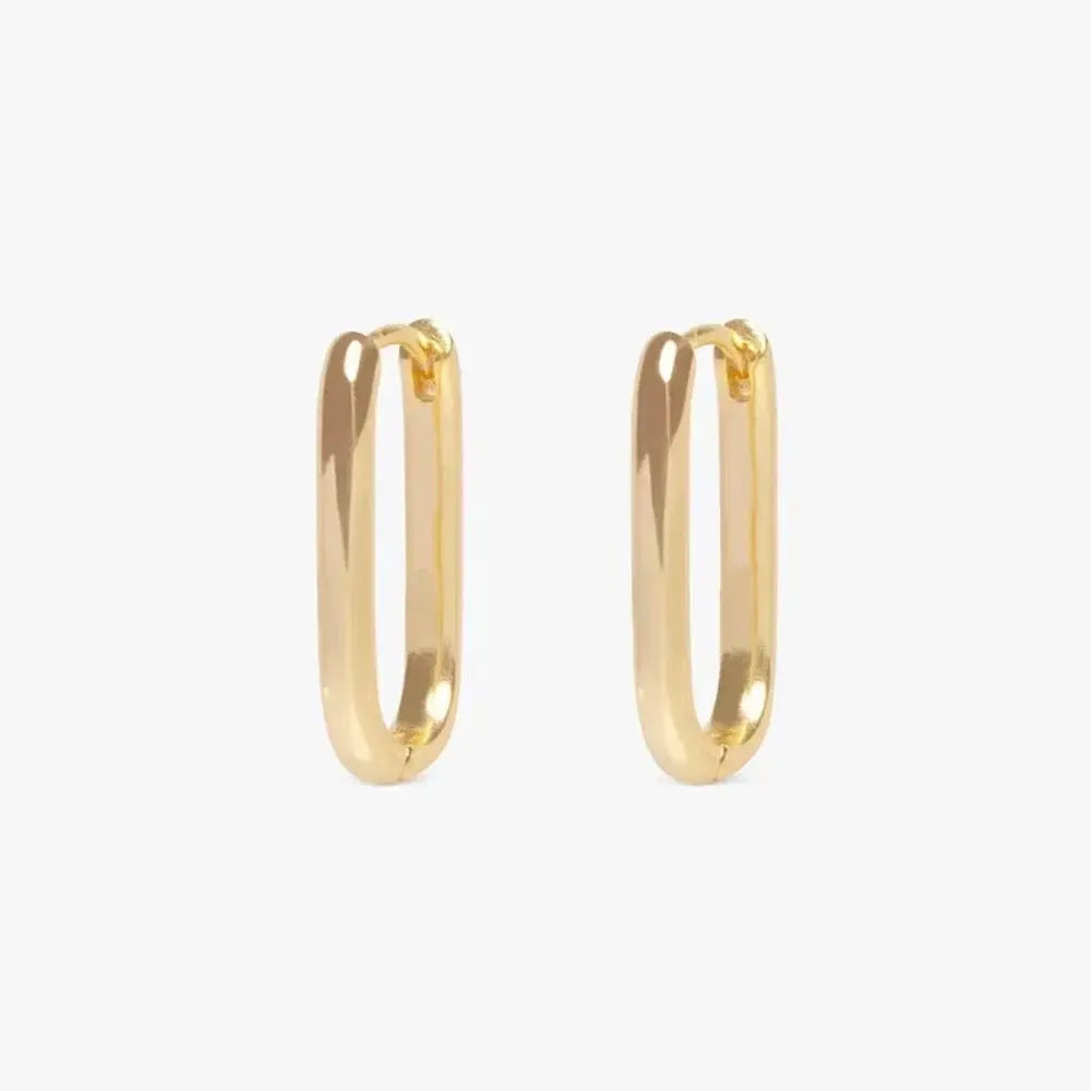 Minimalist Huggie Square Hoop Earrings SORI STYLE