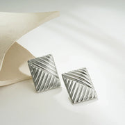 Three-Layer Textured Knot Earrings for Women