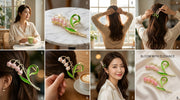 Korean Lily of the Valley Tulip Hair Claw Clip – Fairy Flower Ponytail Clip