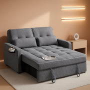 55Inch Convertible Sleeper Sofa With USBPort Corduroy-0