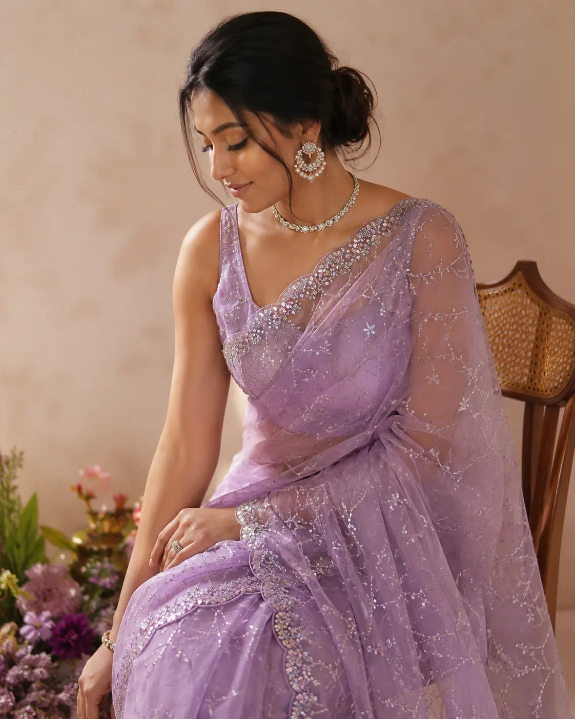 Sharbate-ae-mohobbat Soft Net Saree Ganpati