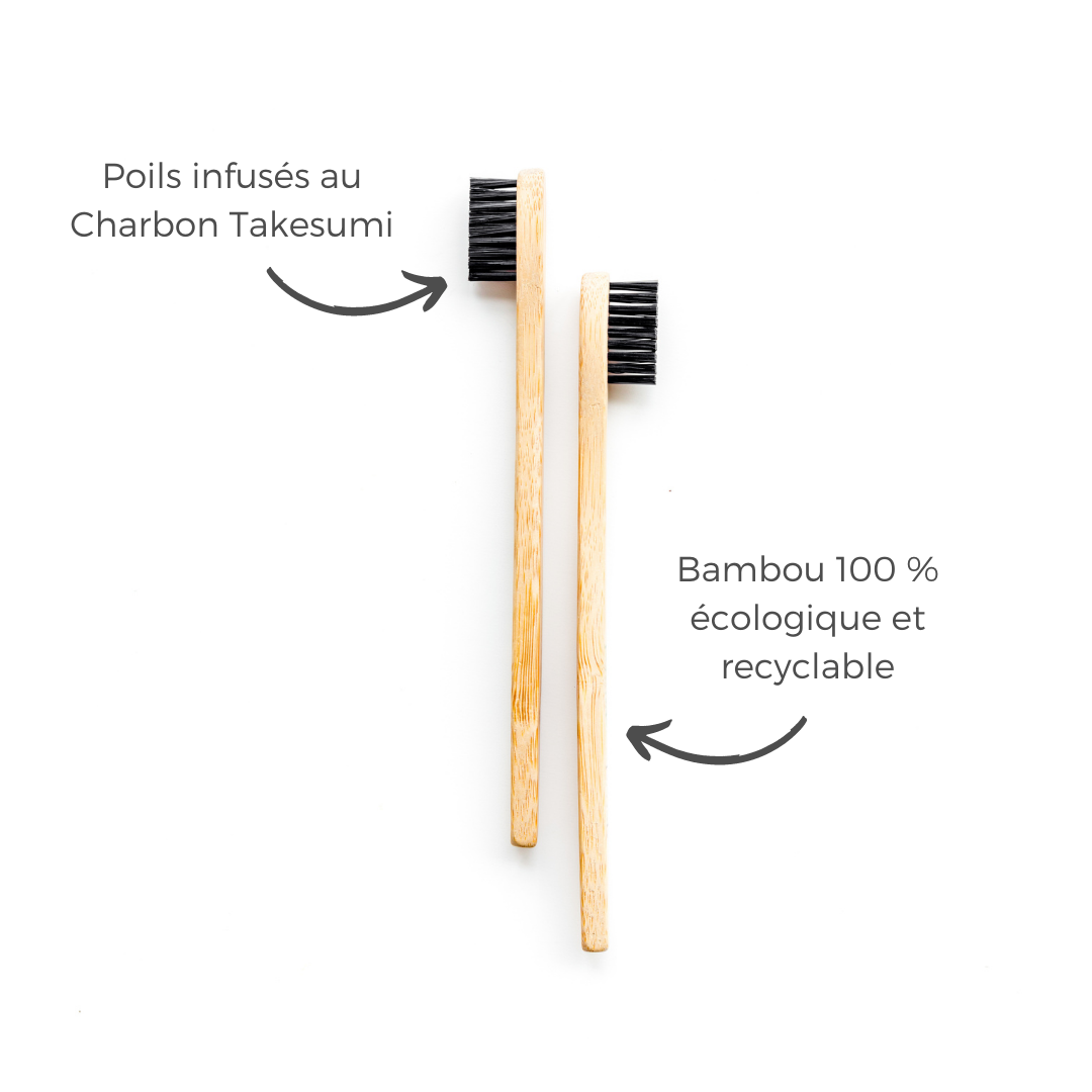 Bamboo Charcoal Infused Toothbrush by Takesumi