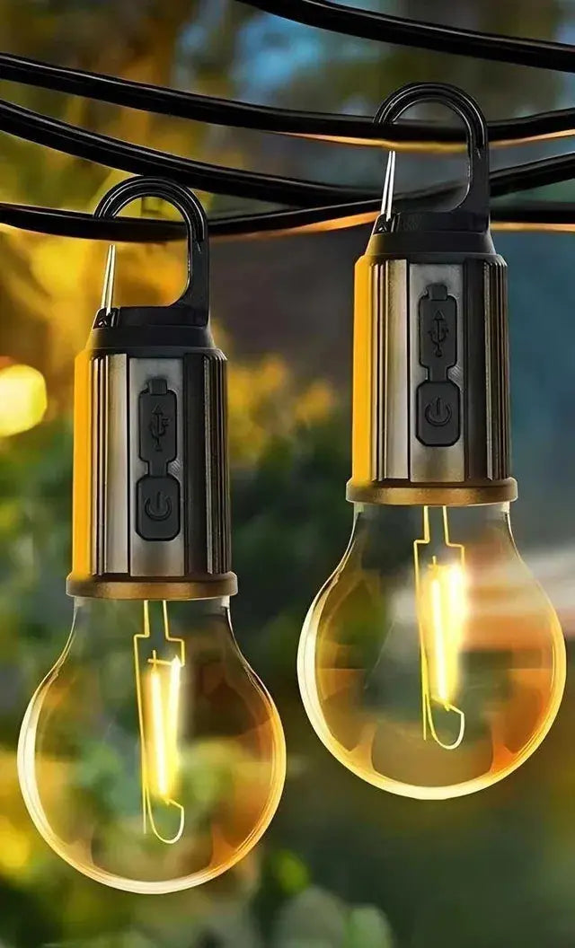Decorative Hanging Bulb with 3 Modes Tent Lamp for Camping Pac of 2 19357