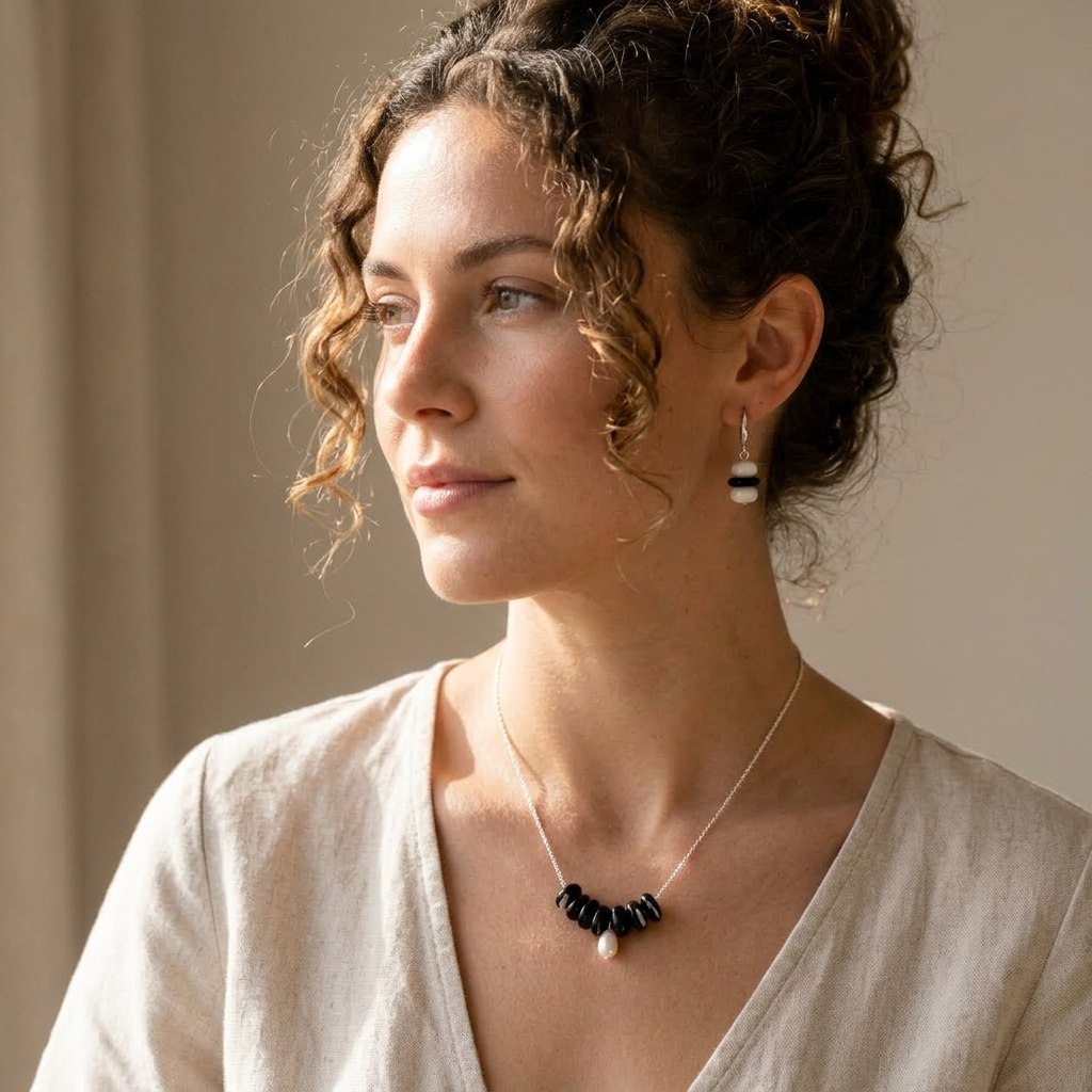 Dalmatian Necklace & Earrings Set