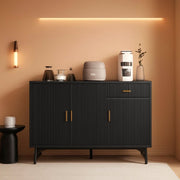 Black 47In Sideboard Cabinet For Dining Room Storage-0