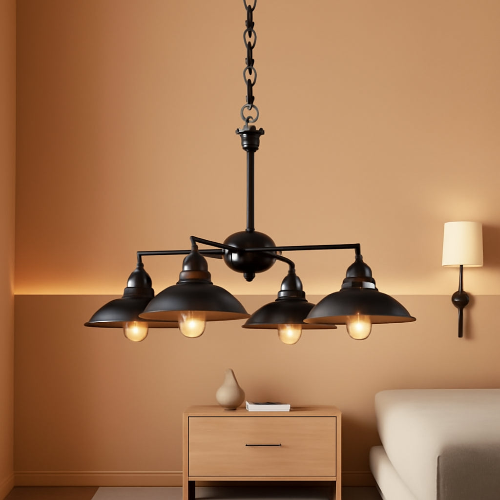 Oil Rubbed Bronze Four-Light Indoor Chandelier 16-Inch-0