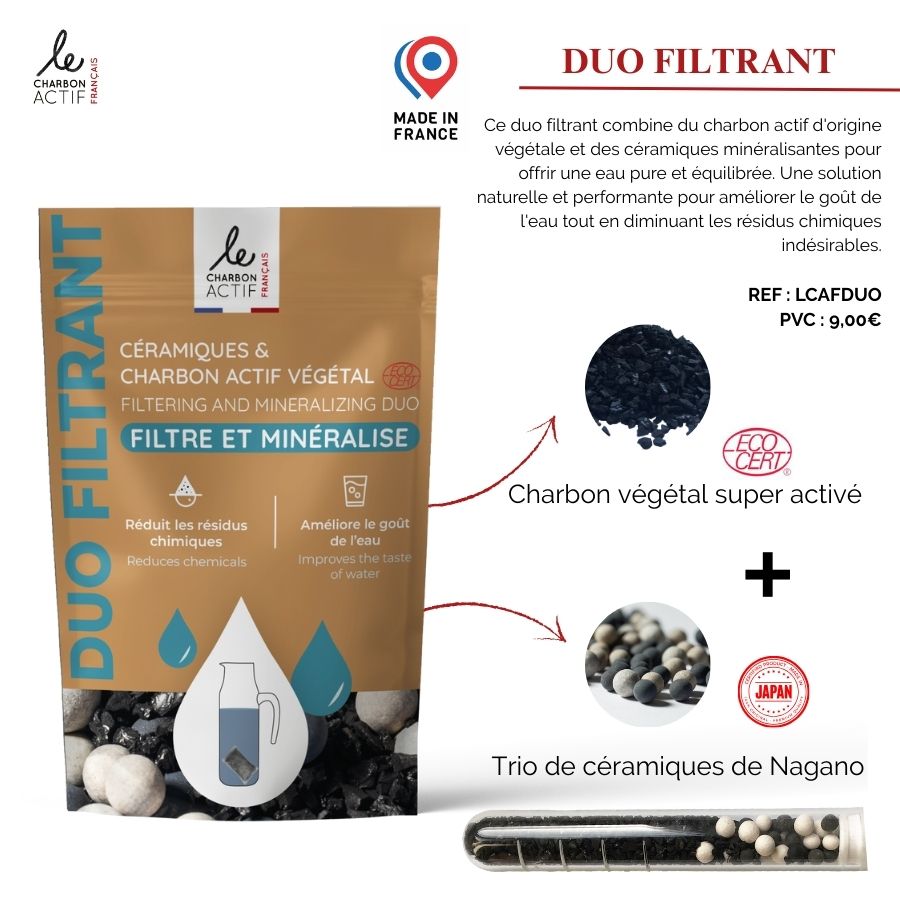 Ceramic & Activated Charcoal Dual Water Filter Set